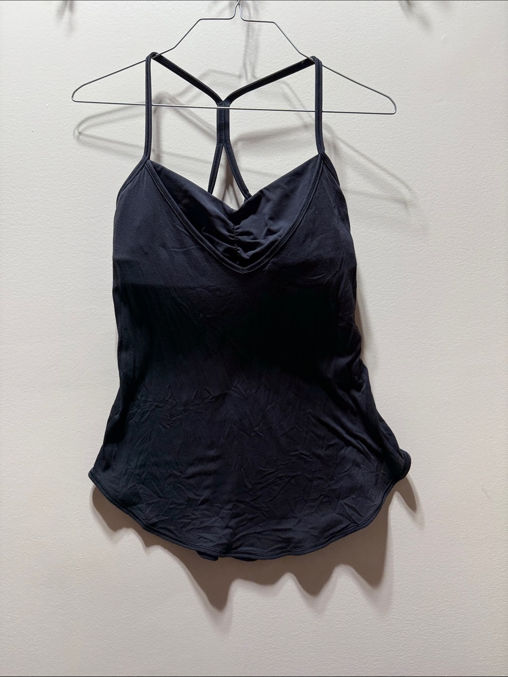 Black Strappy V-Neck Women's Tank Top
